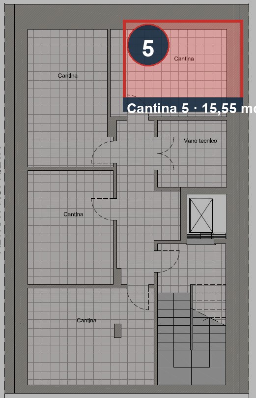 Planimetria cantine, Cantina 5 evidenziata