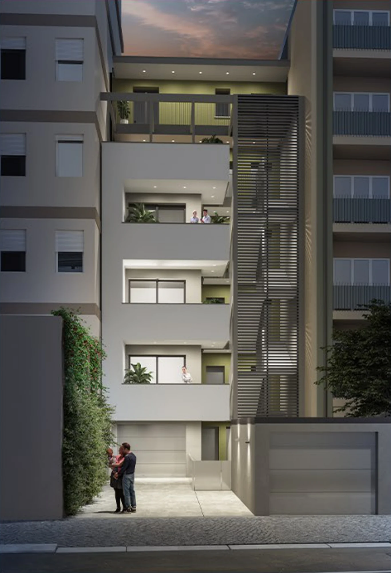 Facciata di un edificio ad alta efficienza energetica