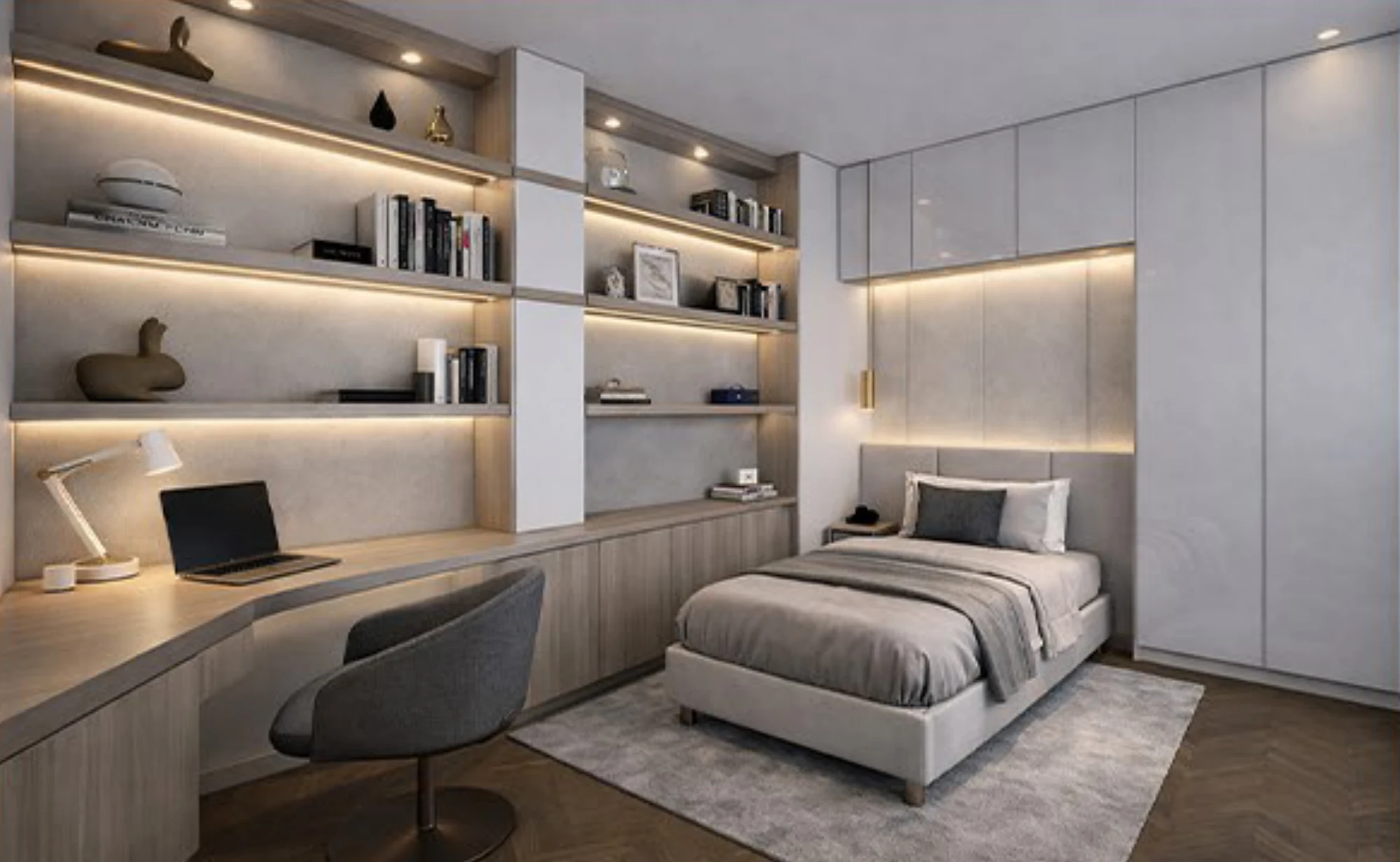 Interno, rendering di progetto